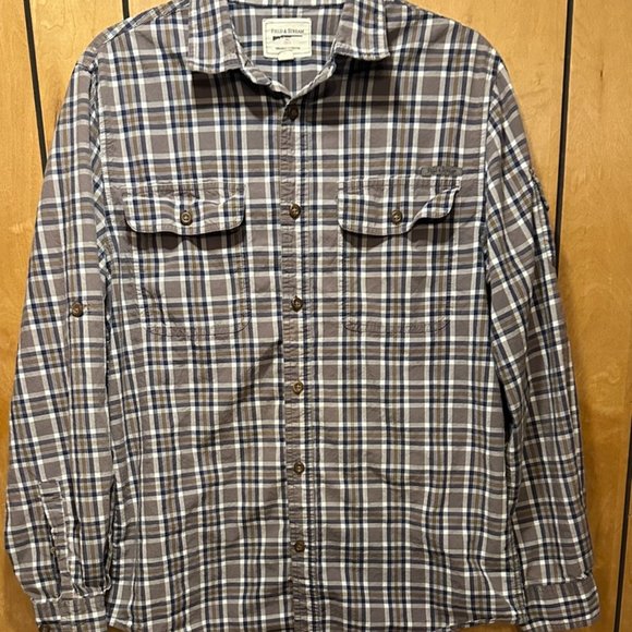 Field & Stream Shirt Mens Plaid Long Sleeve Collared Button Down with Swiss tabs - Picture 10 of 10